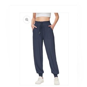 Anna-Kaci lounge jogger beach pants Navy Sz M